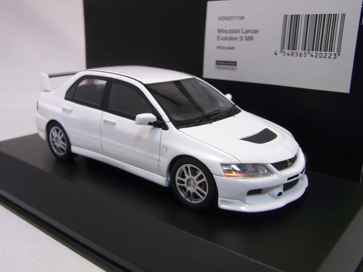 ★貴重!★Mitsubishi LANCER Evolution Ⅸ MR White Pearl 1/43【GH-CT9A ランサーエボリューション 4G63 MIVEC】★美品!★ランエボ 9 _画像7