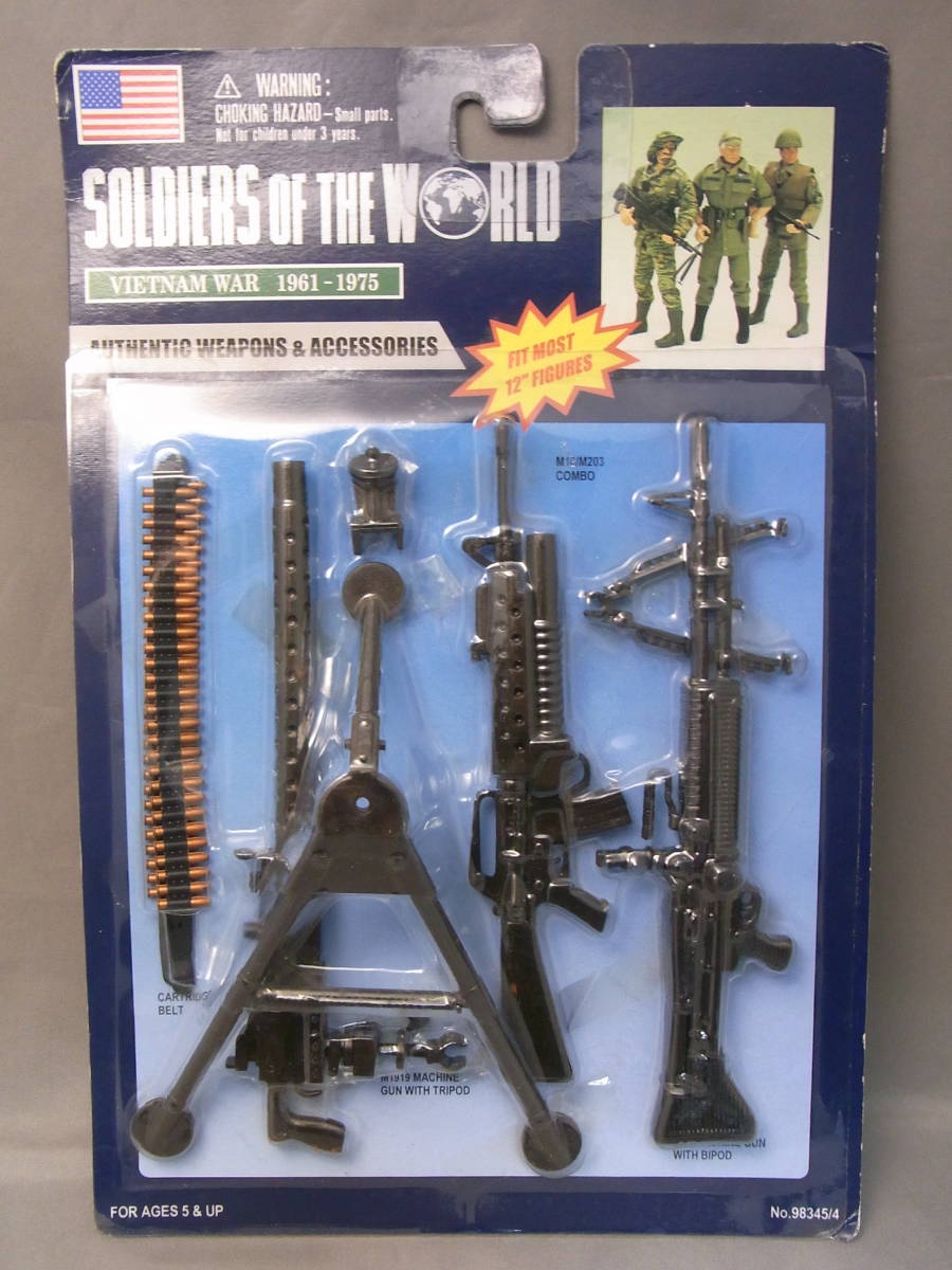 ★未開封・希少!★SOLDIERS OF THE WORLD VIETNAM WAR 1961-1975 1/6【ベトナム戦争 M16 M203 M60 M1919 マシンガン セット】COMBO BIPOD★_画像1