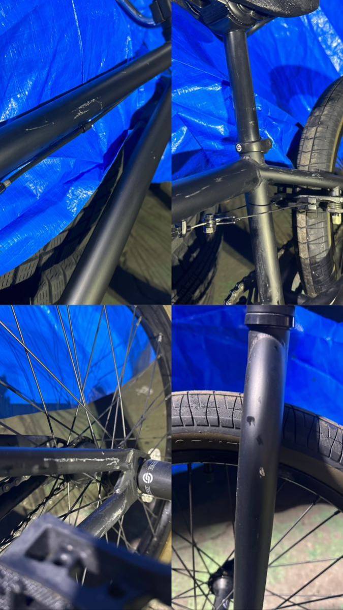 岐阜発 BMX マットブラック 自転車 タイヤ 20インチ 乗車確認済み 直接引取OK_画像8