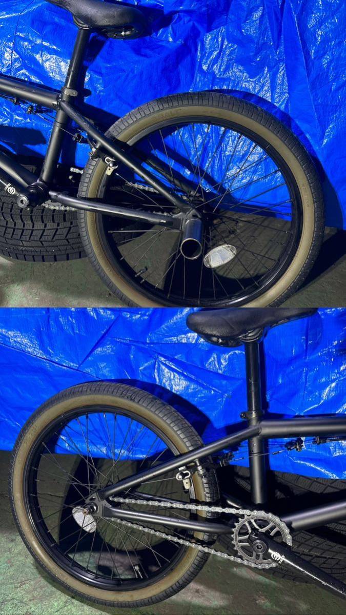 岐阜発 BMX マットブラック 自転車 タイヤ 20インチ 乗車確認済み 直接引取OK_画像4