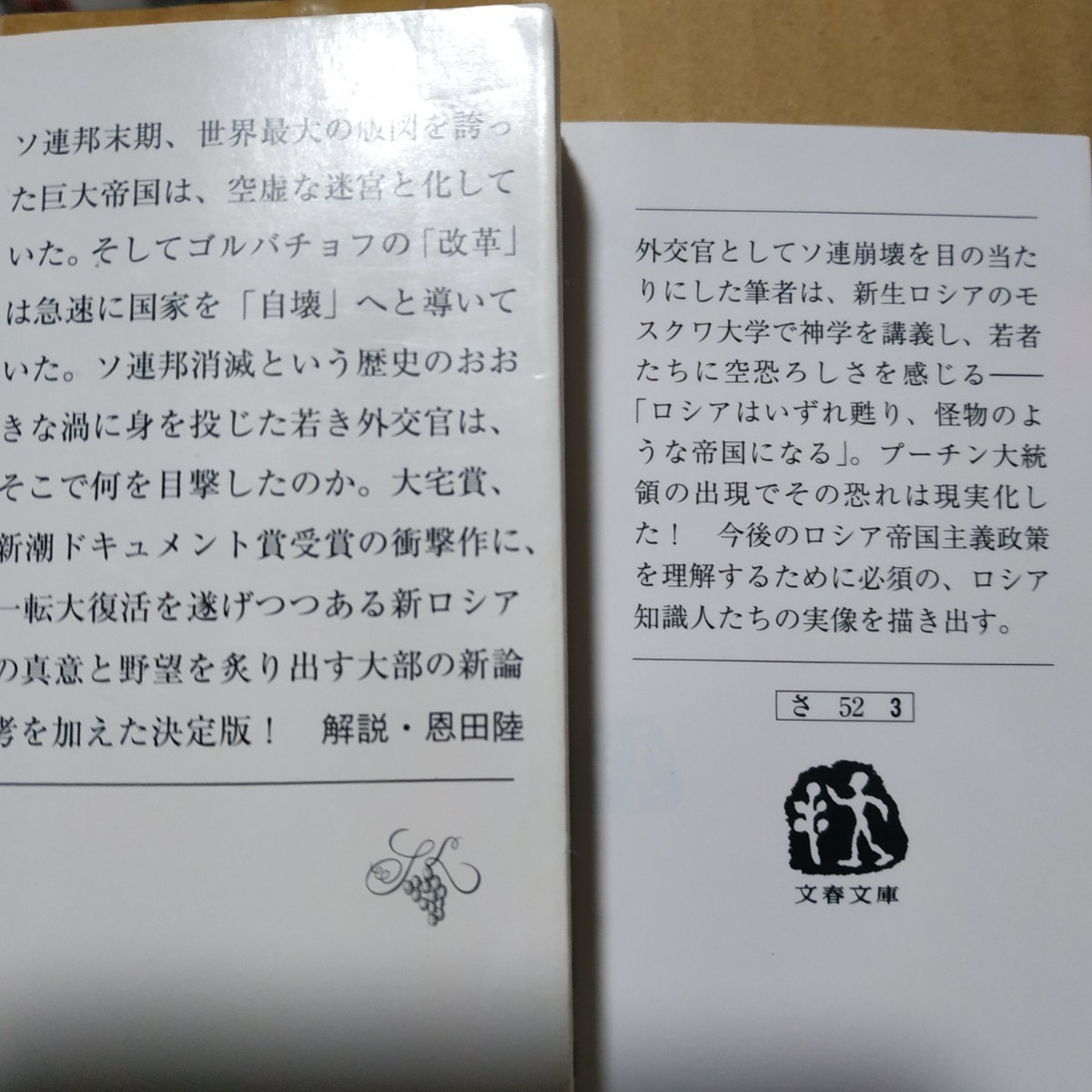 佐藤優ロシア4冊 甦るロシア帝国 自壊する帝国 ロシア魂と闇の国家 日露外交 ソ連 ラスプーチン プーチン エリツィン 送料230円数冊格安mdt_画像2