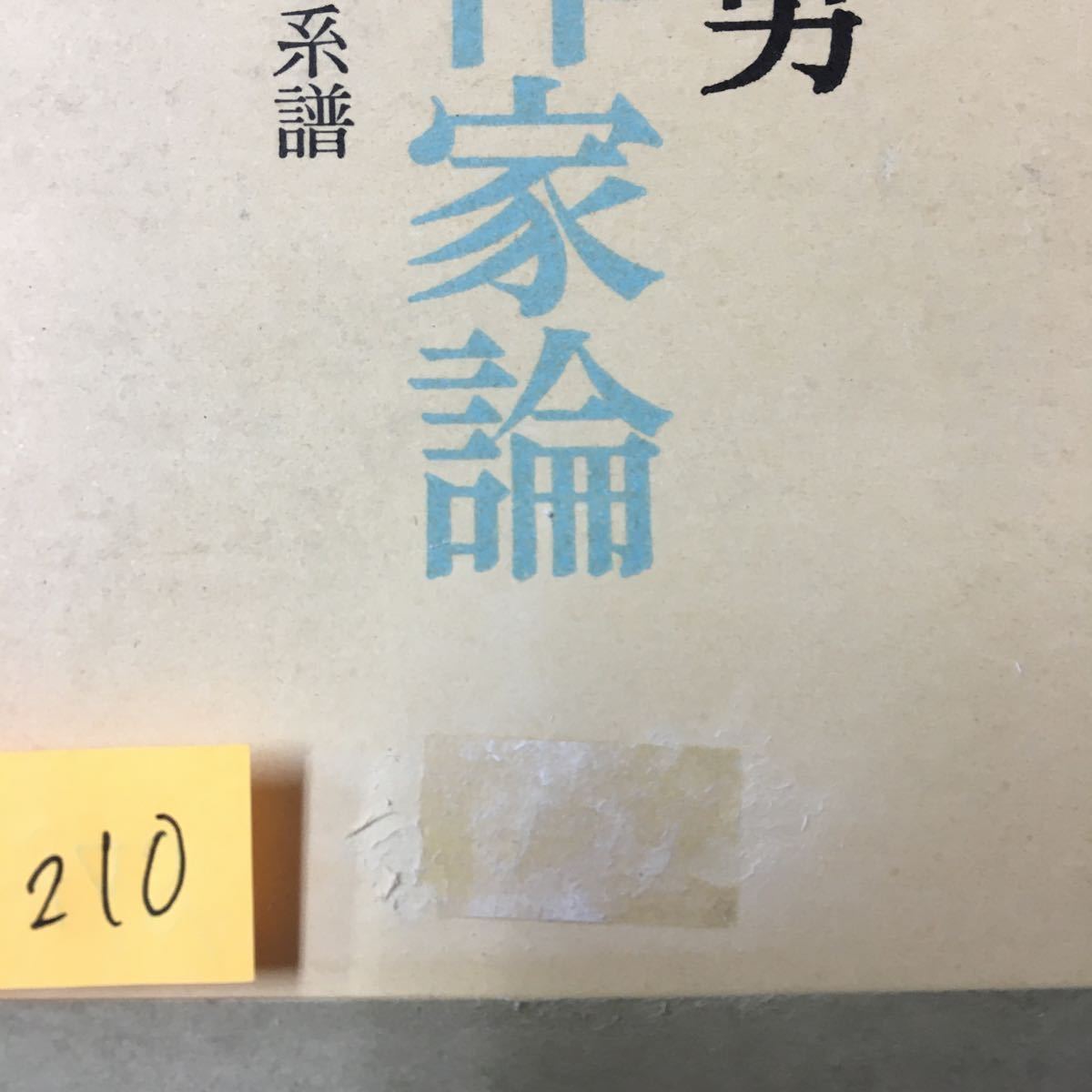 S7f-210 昭和作家論 異端無頼の系譜 著者/島田昭男 1977年10月11日発行 目次/太宰治 心願の世界 右大巨実朝の成立 盲目の人 など_貼り付け剥がれ跡あり