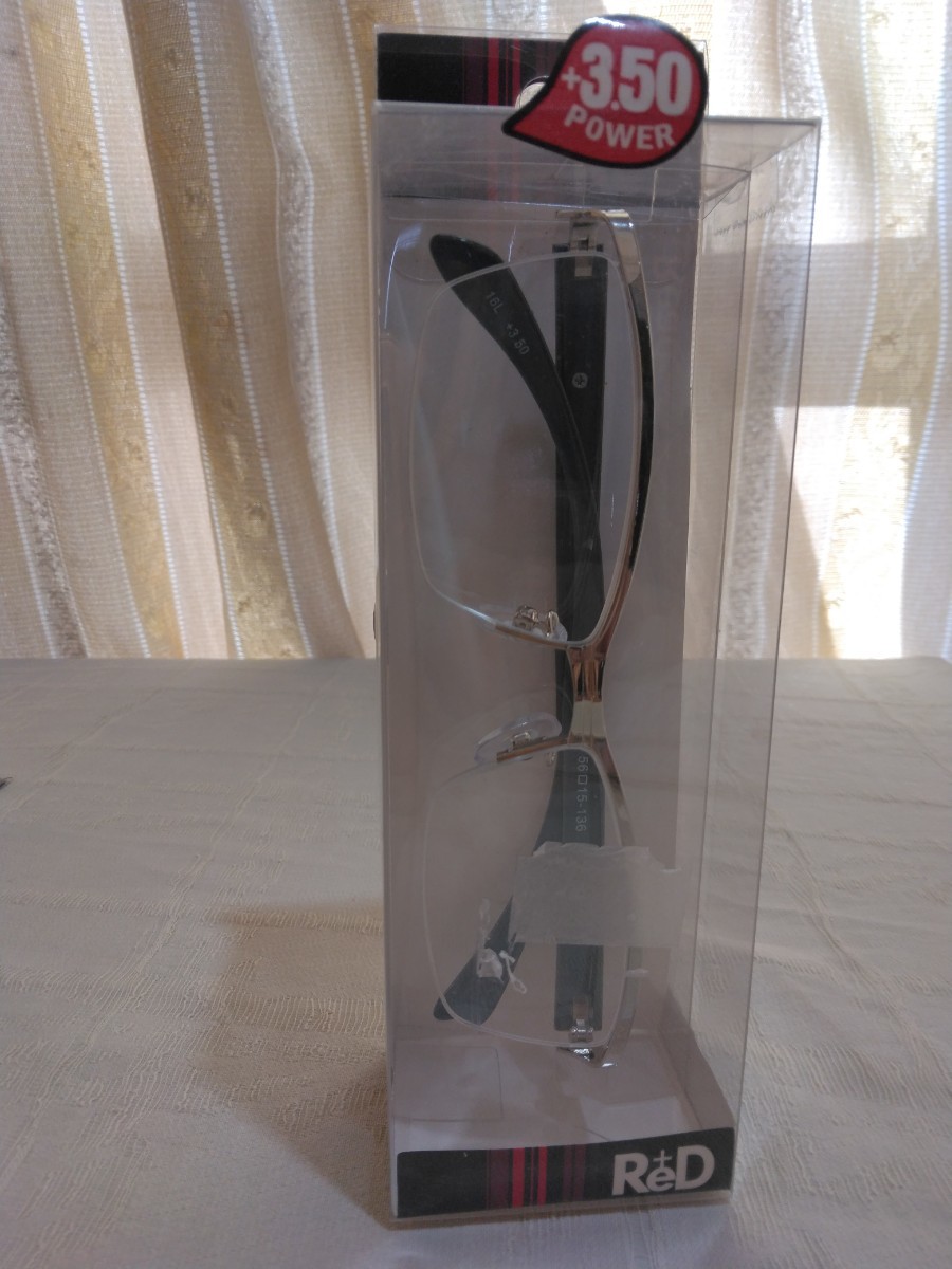 老眼鏡　シニアグラス　カラー slv +3.50 reading glass+design Ｒ+eD 新品未使用_画像2
