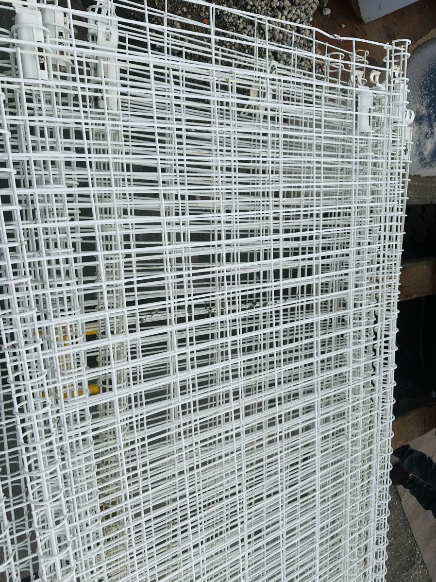  steel mesh fence white 10 sheets present condition goods Gifu prefecture Gifu city pickup limitation width approximately 190taka approximately 90