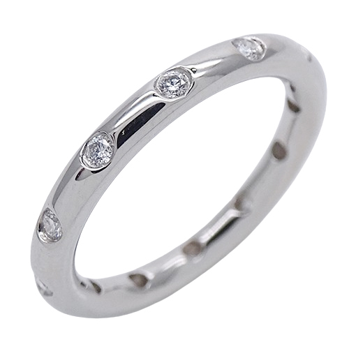 ティファニー TIFFANY&Co. リング レディース ブランド 指輪 PT950 12P ダイヤモンド ビゼット プラチナ 約11号 ジュエリー