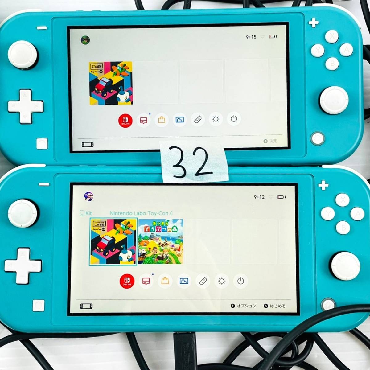 ★32【通電確認済／10台セット！】Nintendo Switch Lite 本体 スイッチ ライト HDH-001 ターコイズ ブルー 青 水色 ニンテンドー 任天堂_画像5