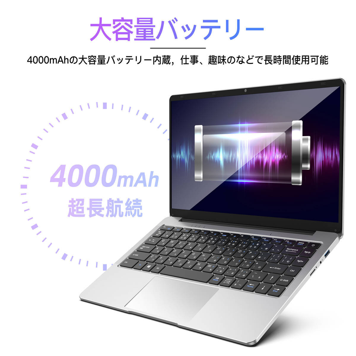 ノートパソコン office搭載 Windows11 ノートPC 14インチ 12GB 256GB パソコンOffice2019搭載 薄型ノートPC USB3.0/WIFI/Bluetooth_画像3