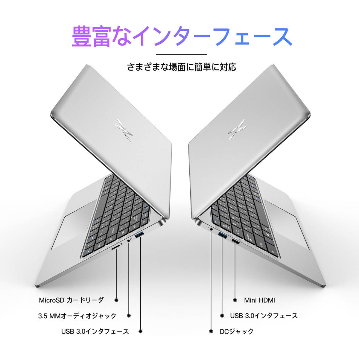 ノートパソコン office搭載 Windows11 ノートPC 14インチ 12GB 256GB パソコンOffice2019搭載 薄型ノートPC USB3.0/WIFI/Bluetooth_画像6