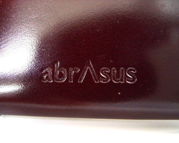 《大関質店》abrAsus アブラサス 薄いマネークリップ ボルドー E1201R 中古_画像6