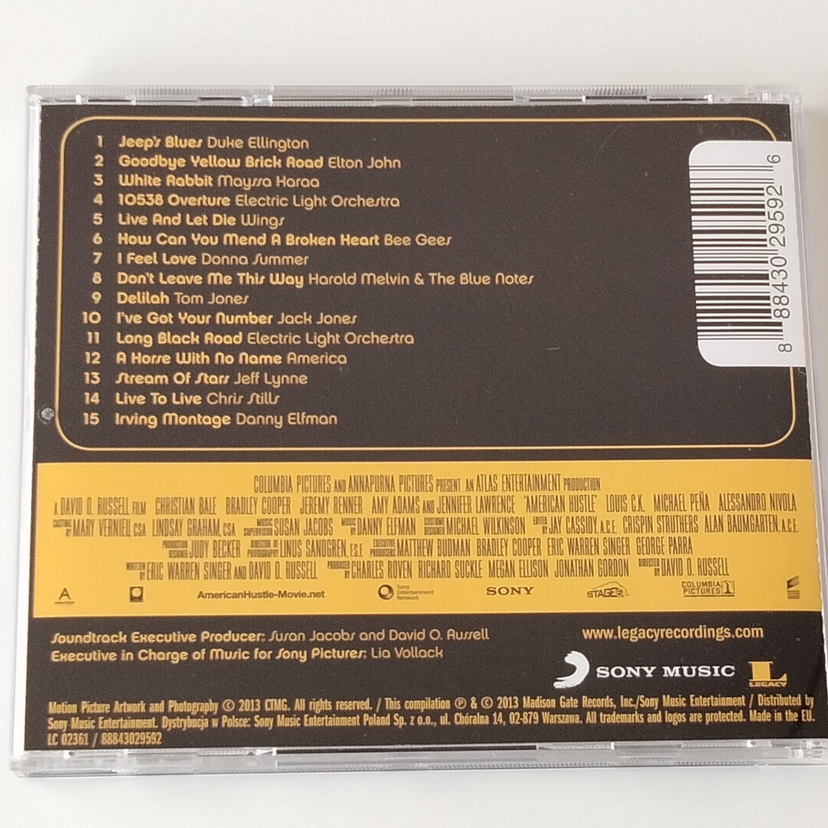 【輸入盤サントラCD】AMERICAN HUSTLE アメリカン・ハッスル サウンドトラック(88843029592)エルトン・ジョン/WINGS/ドナ・サマー/ELOの画像2
