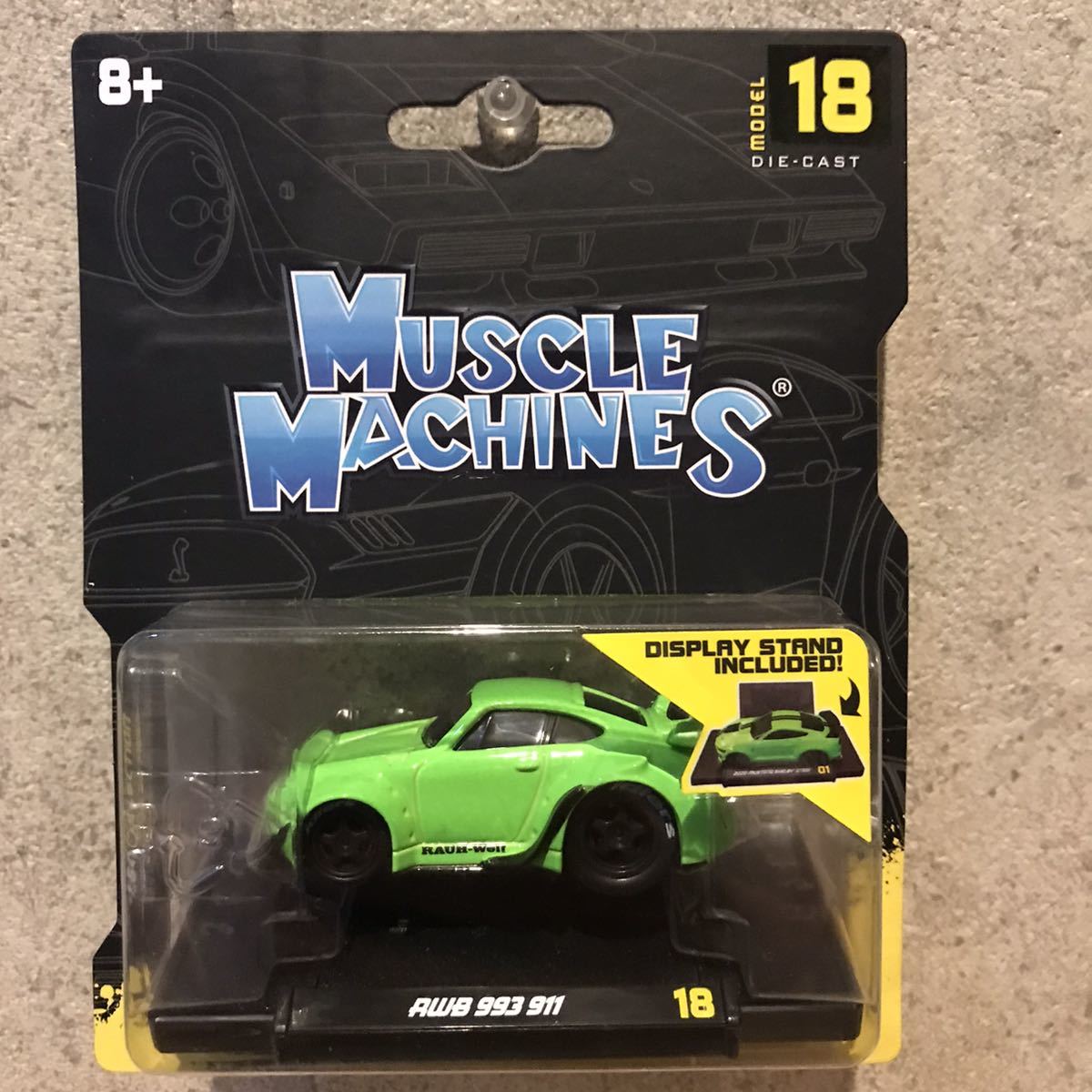 ポルシェ 993 911 RWB マッスルマシーンズ MUSCLE MACHINES 1/64 RAUH-Welt グリーン_画像1