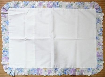 まくらカバー ４枚組 送料無料 色柄おまかせ 日本製 枕カバー 約４３cm×６３cm 本体 綿100% フリル部分 ポリエステル ６５% 綿３５%の画像3