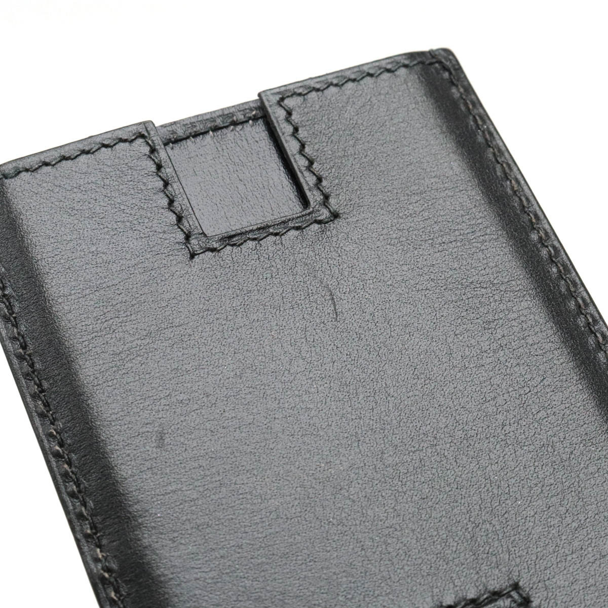HERMES Hermes rodo ring card-case card-case pass case leather black 