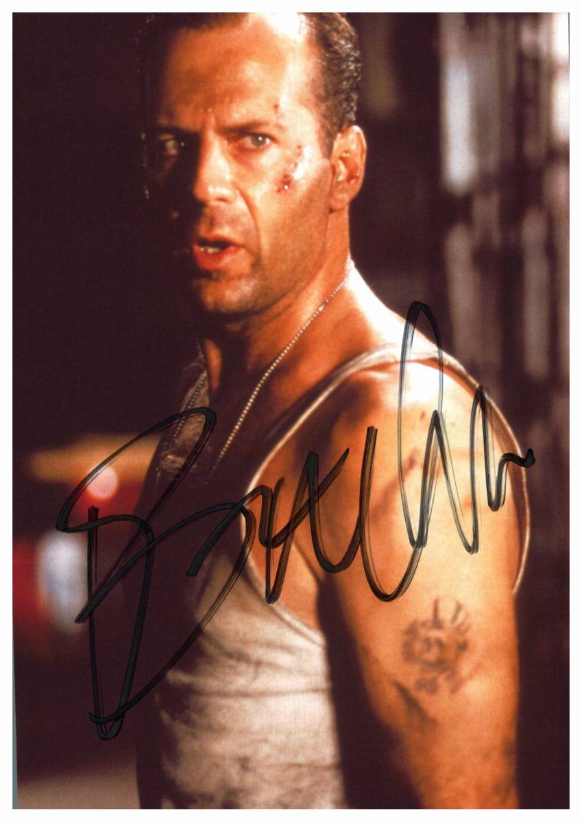 ◇　ブルース・ウィリス Bruce Willis 2L判　サイン写真　COA簡易証明書付_画像1