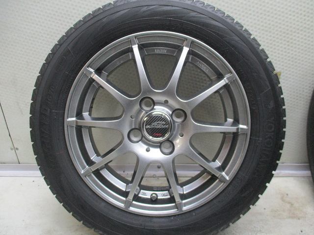 14インチ IG70 155/65R14 4.5J+43 100 バリ溝 軽自動車 中古スタッドレスタイヤホイール【4本セット】送料無料(SA14-3861）_画像4