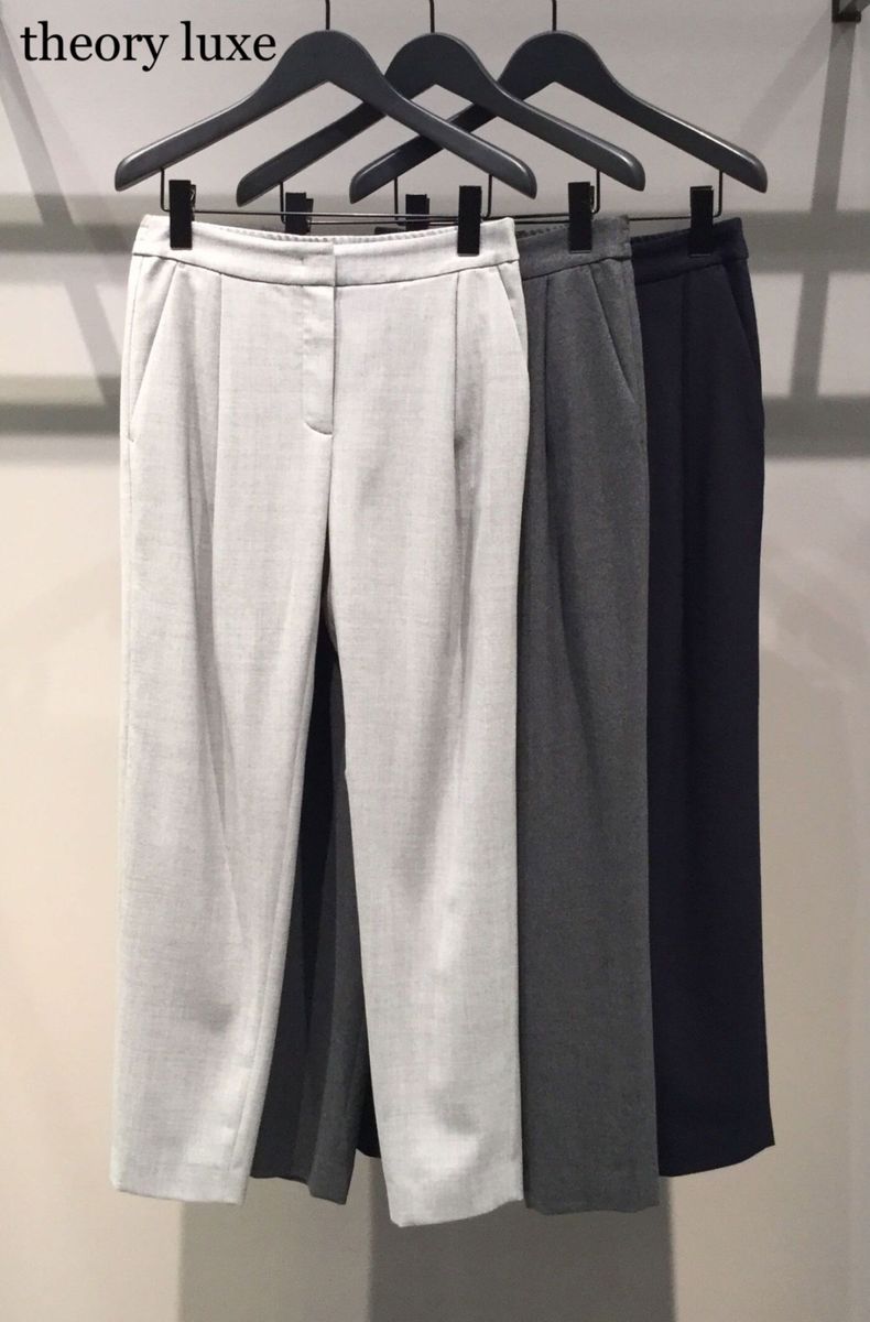 theory luxe セオリーリュクス ウールサキソニータックパンツ theory luxe セオリーリュクス ウールサキソニータックパンツ