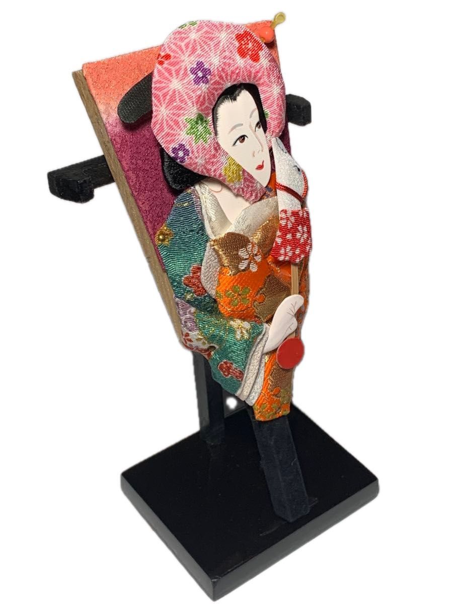 人形店蔵出し未使用品シリーズ　小型　羽子板　飾り台付　羽子板単体の全高約20cm 海外プレゼント　インテリア 郷土玩具 レトロ正月