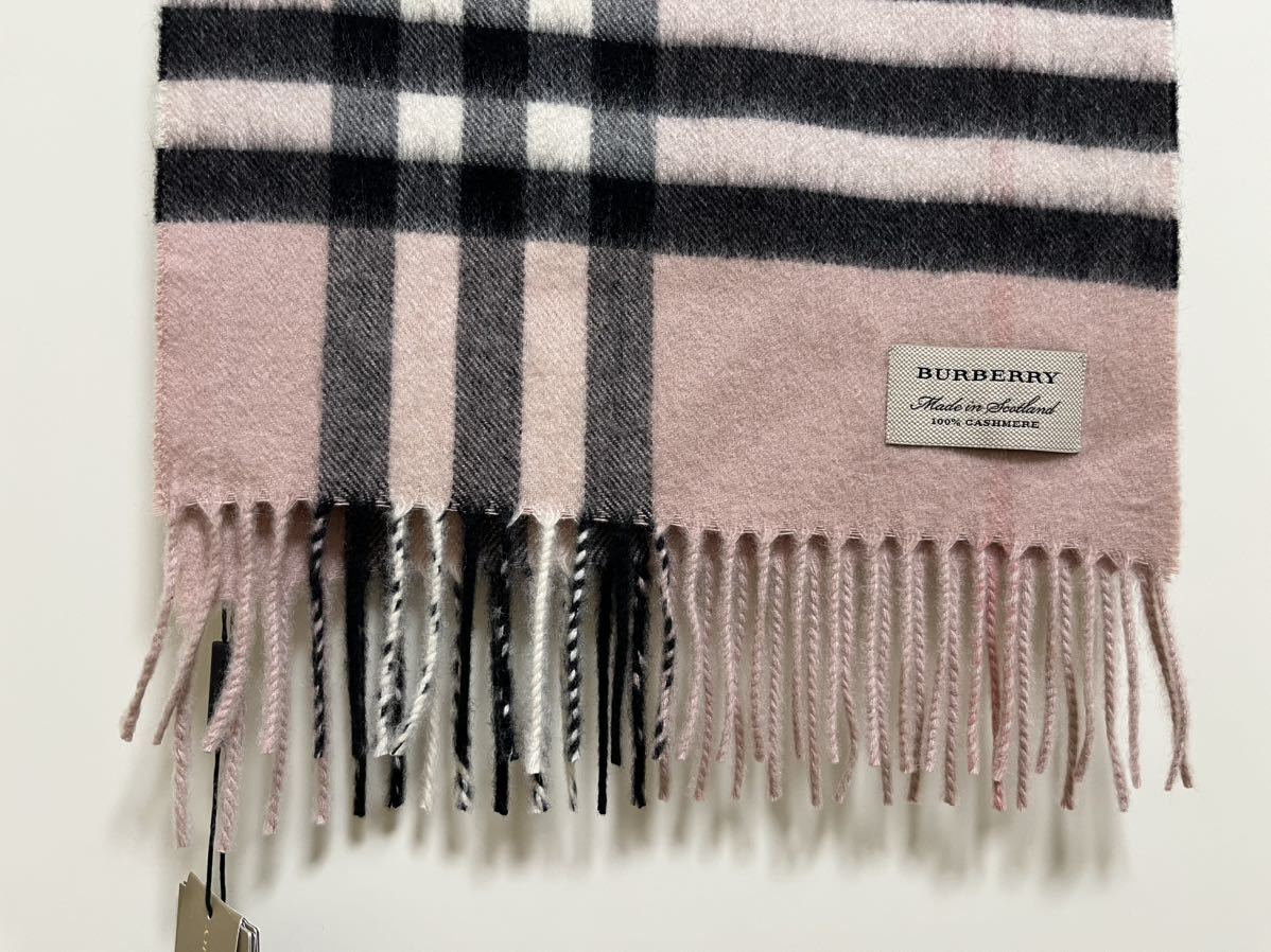BURBERRY バーバリー マフラー カシミア100% タグ付き未使用品 BURBERRY バーバリー マフラー カシミア100% タグ付き未使用品