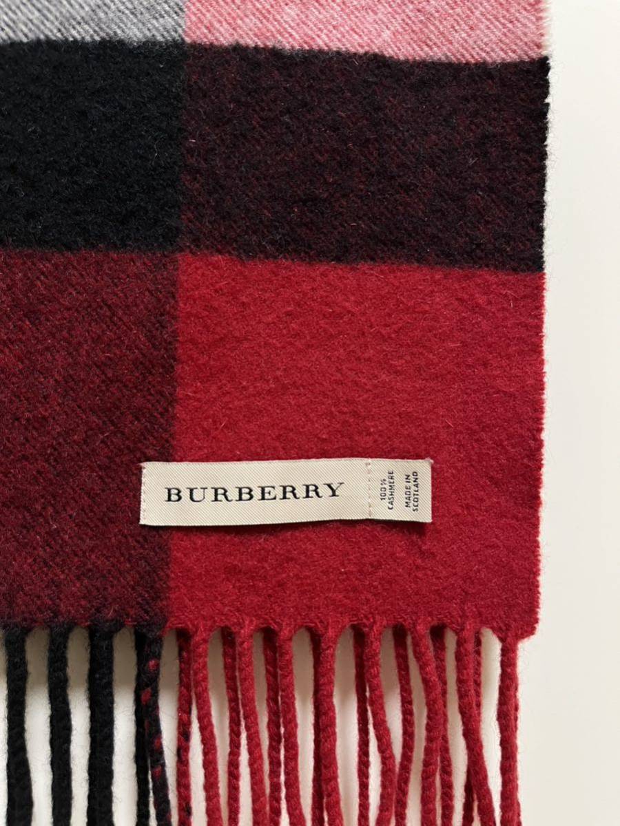 BURBERRY バーバリー マフラー カシミア100% 大判マフラー 美品