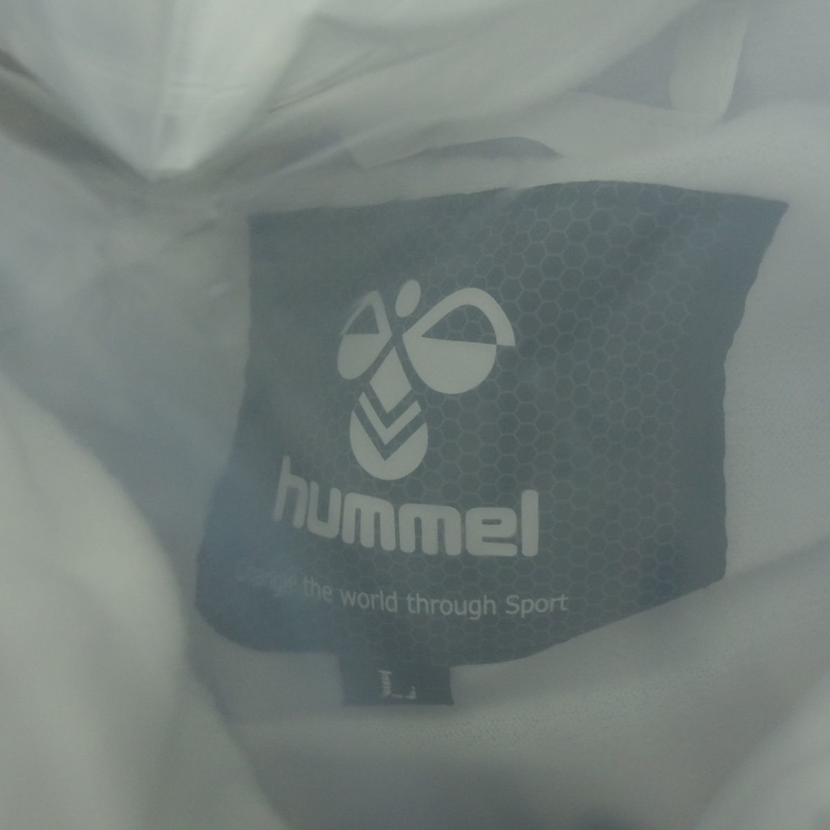 116 【未使用】hummel ヒュンメル ウインドブレーカージャケット HAW2093 ホワイト Lサイズ_画像3