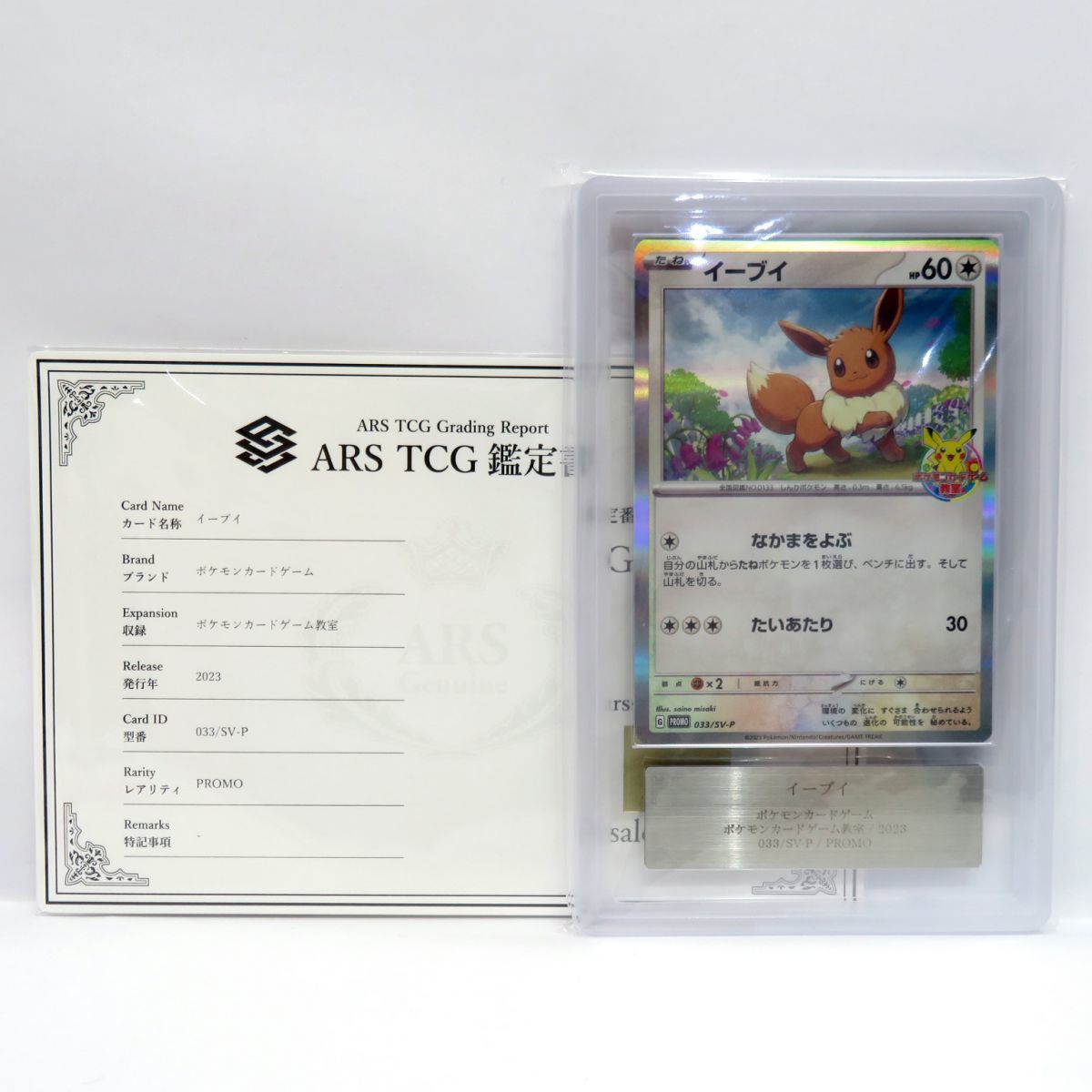 088s【ARS10】ポケモンカード イーブイ 033/SV-P プロモ ポケモンカードゲーム教室 鑑定品