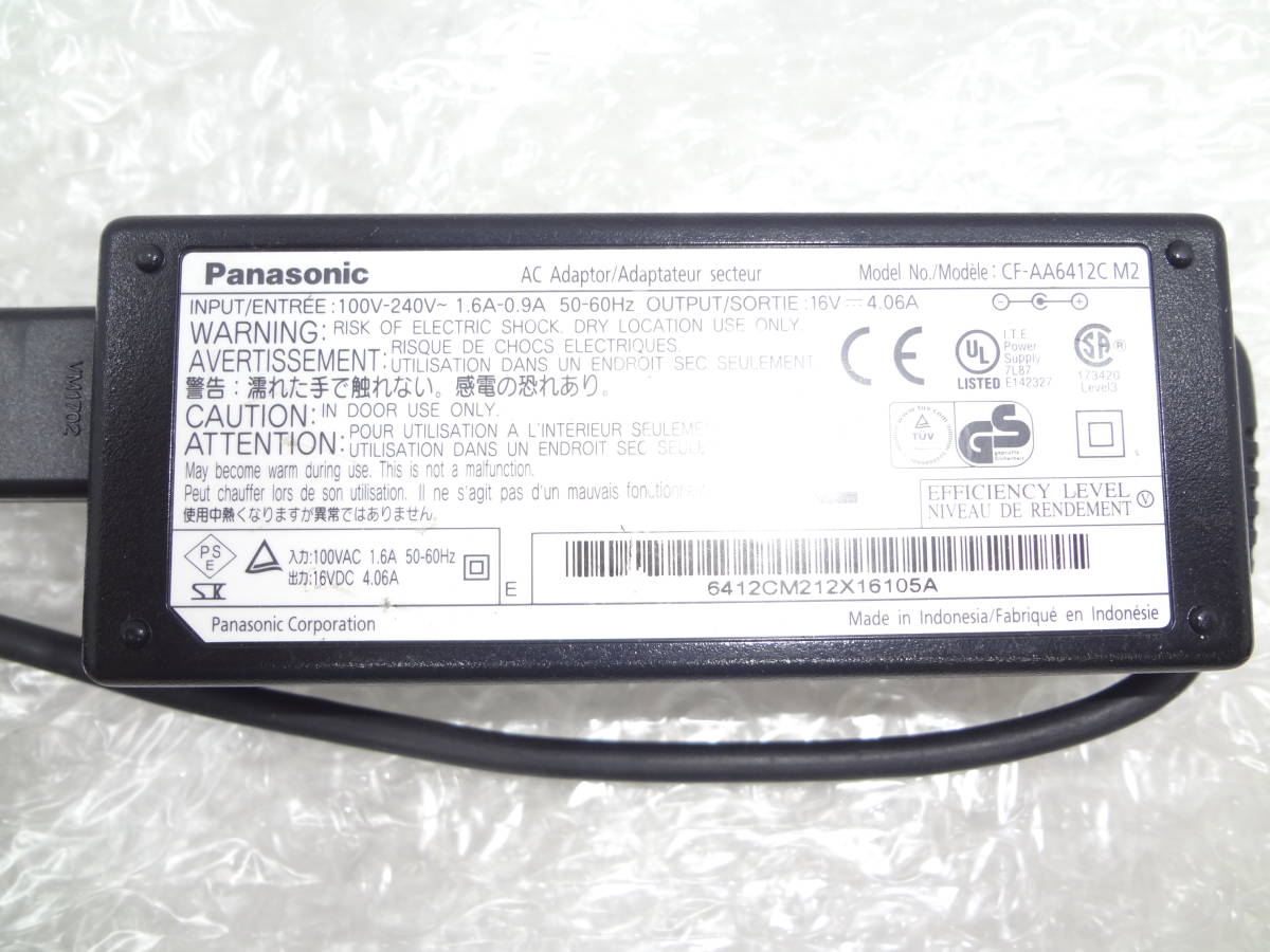  remainder barely Panasonic AC adapter CF-AA6412C M1 M2 M3 16V 4.06A glasses cable attaching used operation goods 