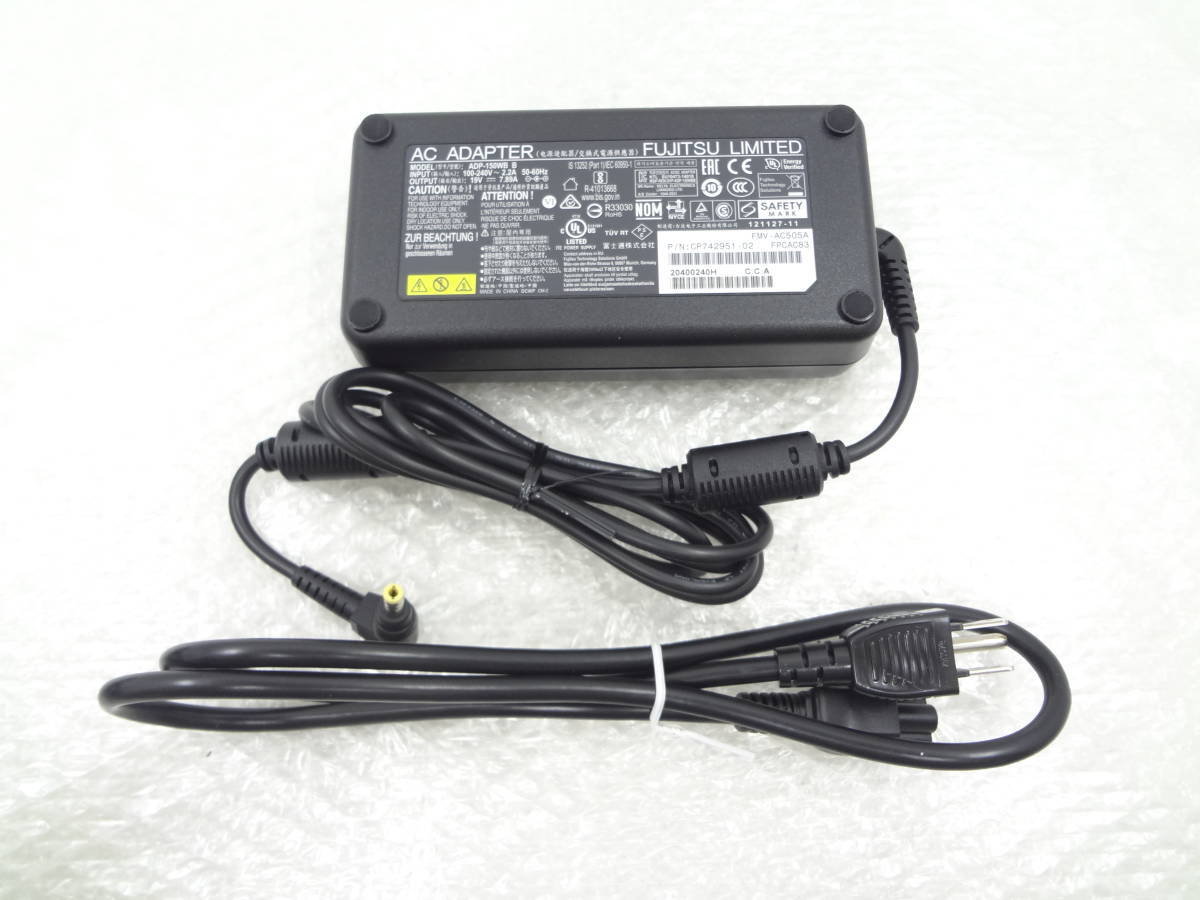  remainder barely 10 piece set FUJITSU AC adapter FMV-AC505A ADP-150 WB B 19V 7.89A Mickey cable attaching unused goods 