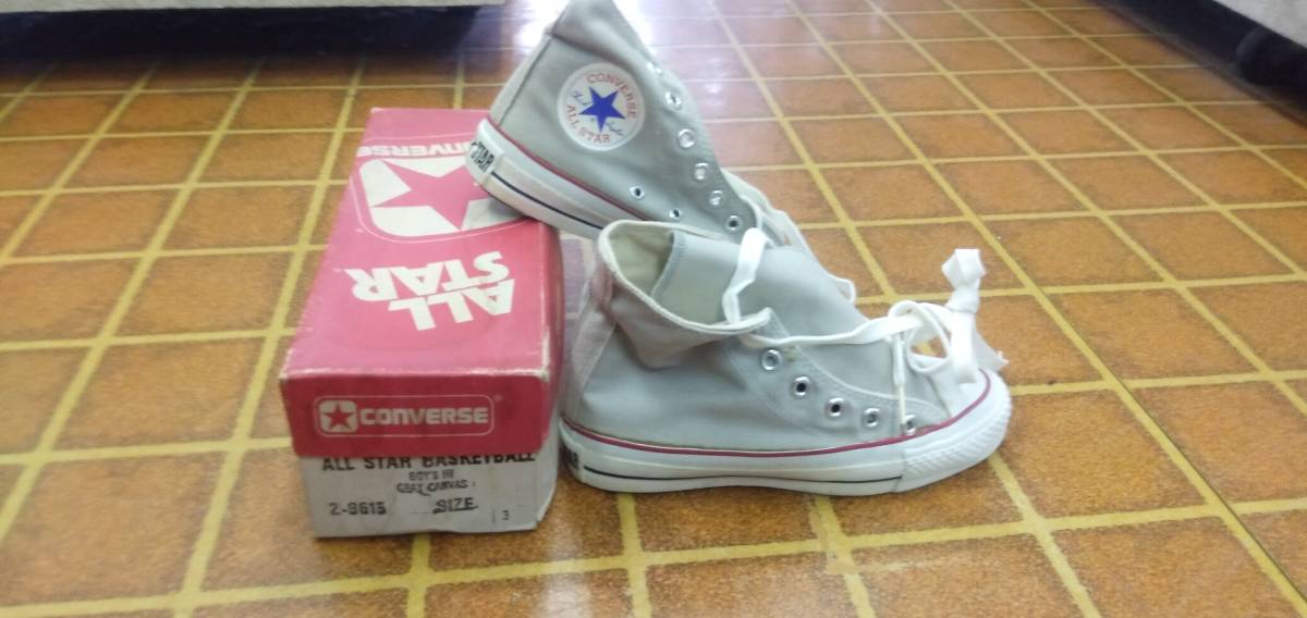 新品USA製 ヴィンテージ CONVERSE コンバースGRAY CANVAS SIAE3 自宅保管_画像1