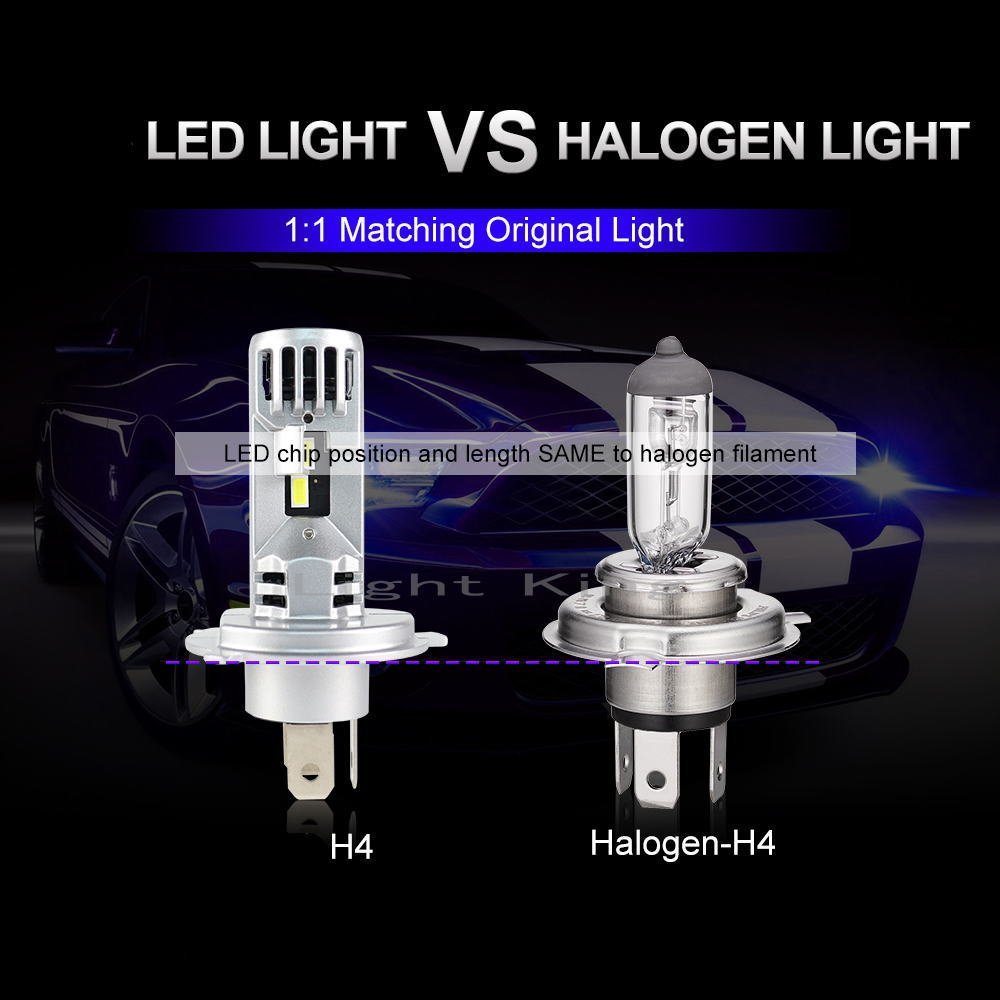 ポン付 8000LM H4 LED ヘッドライト 30W ファン付 明るさ600%UP ハロゲン同サイズ 配光バッチリ バイク用 ボンネビルT100/T120_画像1