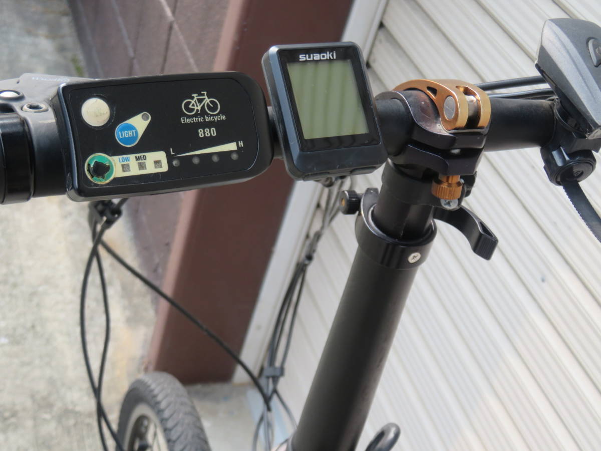 BARON バロン Extreme Bike 20インチ 黒色 折り畳み電動自転車 現状品 ジャンク 充電器欠品 追加画像有り _画像8