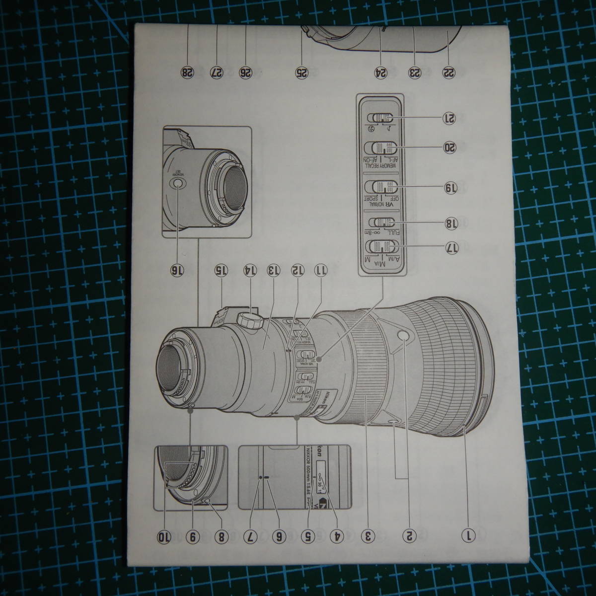 ニコン AF-S NIKKOR 500㎜ ｆ/5.6E PF ED VR 使用説明書 中古品 R01938_画像2