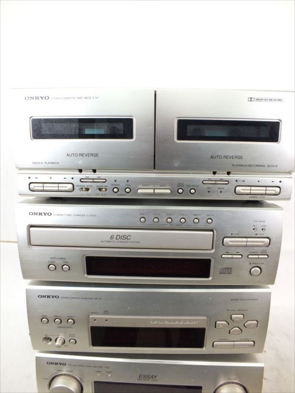 ♪ ONKYO オンキョー MD-122MX K-V7 C-V7CH EQ-V6 R-V6 PS-V5X システムコンポ リモコン有り 中古 現状品 230911A1154_画像2