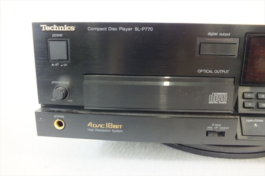 ◆ Technics テクニクス SL-P770 CDプレーヤ 取扱説明書有り リモコン有り 中古 現状品 231109M5106_画像3