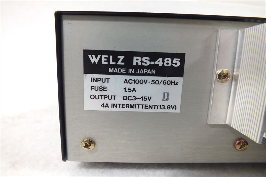□ WELZ RS-485 直流安定化電源 取扱説明書有り 元箱付き 中古 現状品 231101B2288_画像9