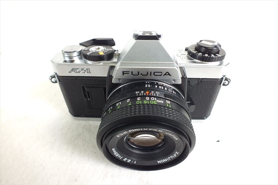 ◇ FUJICA フジ AX-1 フィルム一眼レフ 2.2 55mm 元箱付き ソフトケース付き 中古 現状品 231008R7429_画像2