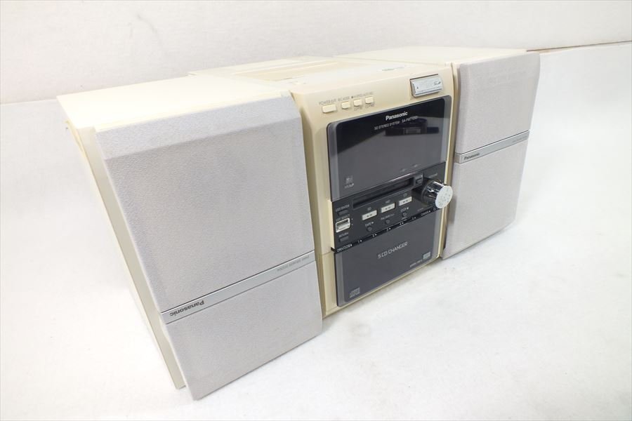 □ Panasonic パナソニック SA-PM710SD SB-PM710 ミニコンポ リモコン有り 中古 現状品 231206G6022_画像4