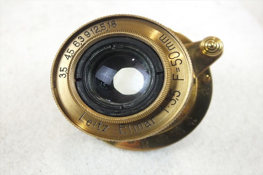 ☆ LEICA ライカ フェイクライカ ゴールド レンジファインダー Elmar 1:3.5 50mm シャッター切れOK 中古 231202K6010_画像10