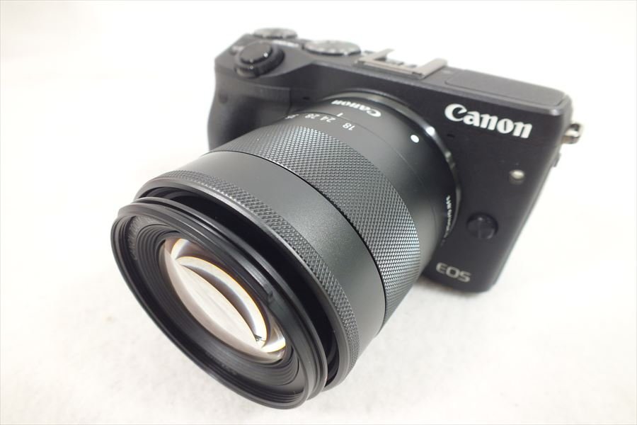 □ Canon キャノン M3 ミラーレス一眼レフ EF-M 18-55mm 1:3.5-5.6 IS STM 取扱説明書有り 元箱付き 中古 現状品 231206G6150_画像2