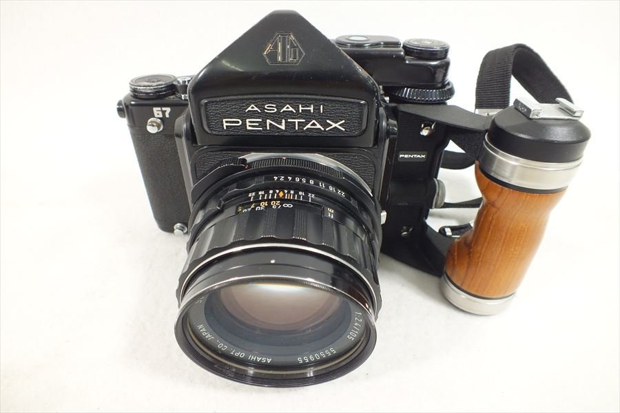 □ PENTAX ペンタックス 67 中判カメラ 1:2.4/105 MACRO 1:4 135mm 中古 現状品 231206G6156_画像2