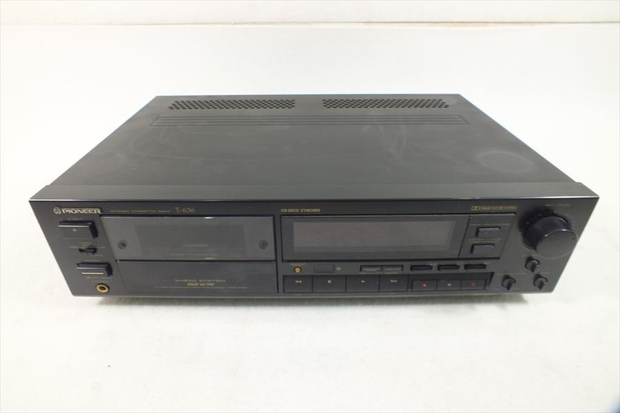 □ PIONEER パイオニア T-636 カセットデッキ 中古 現状品 231206G6230_画像1