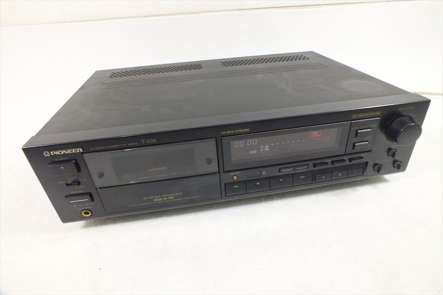 □ PIONEER パイオニア T-636 カセットデッキ 中古 現状品 231206G6230_画像3