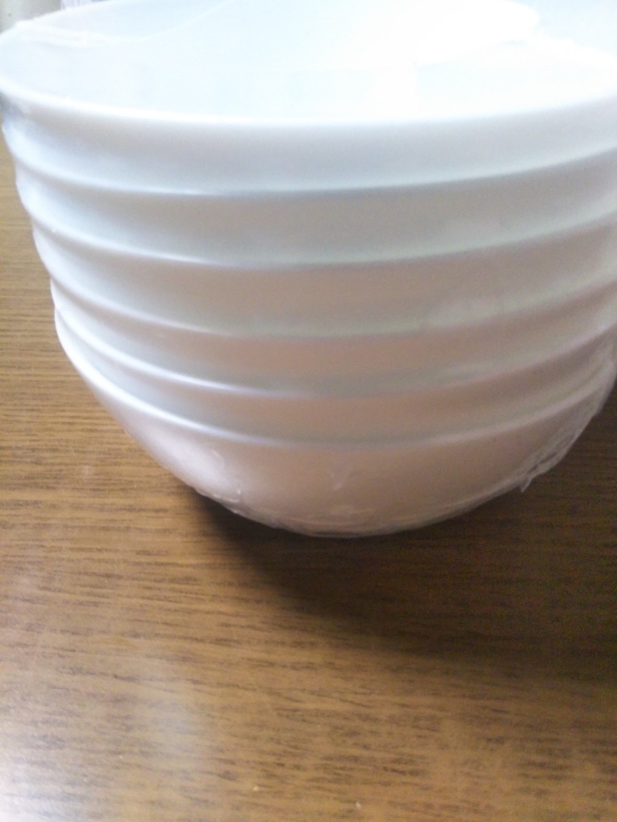 ヤマザキ春のパン祭り山崎春のパンまつり　2012年白いモーニングボウル6枚セット白い皿　サラダボウル　アルクフランス社製_画像2