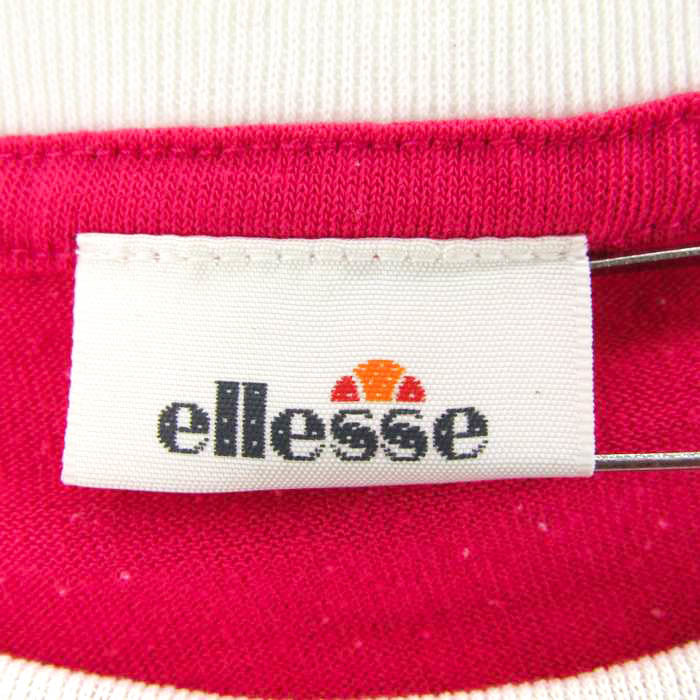 エレッセ 半袖Tシャツ グラフィックT スポーツウエア 日本製 M相当 レディース フリーサイズ ピンク ellesse_画像3