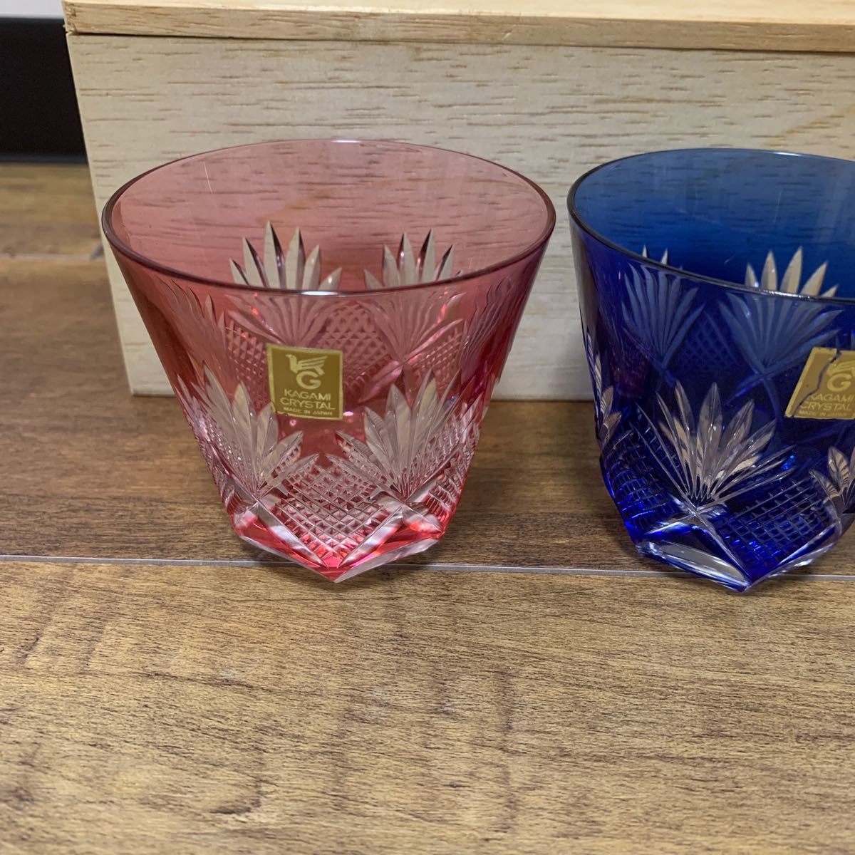 KAGAMI CRYSTAL カガミクリスタル 江戸切子クリスタル ペアグラス 冷酒杯 伝統工芸_画像4