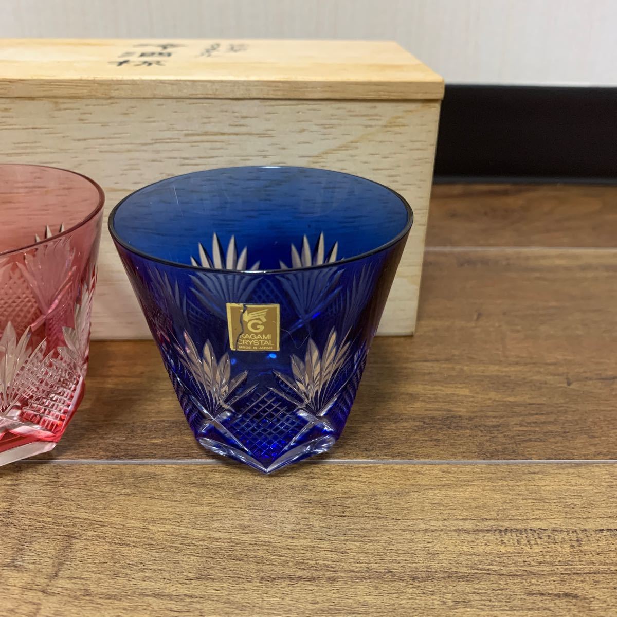 KAGAMI CRYSTAL カガミクリスタル 江戸切子クリスタル ペアグラス 冷酒杯 伝統工芸_画像3