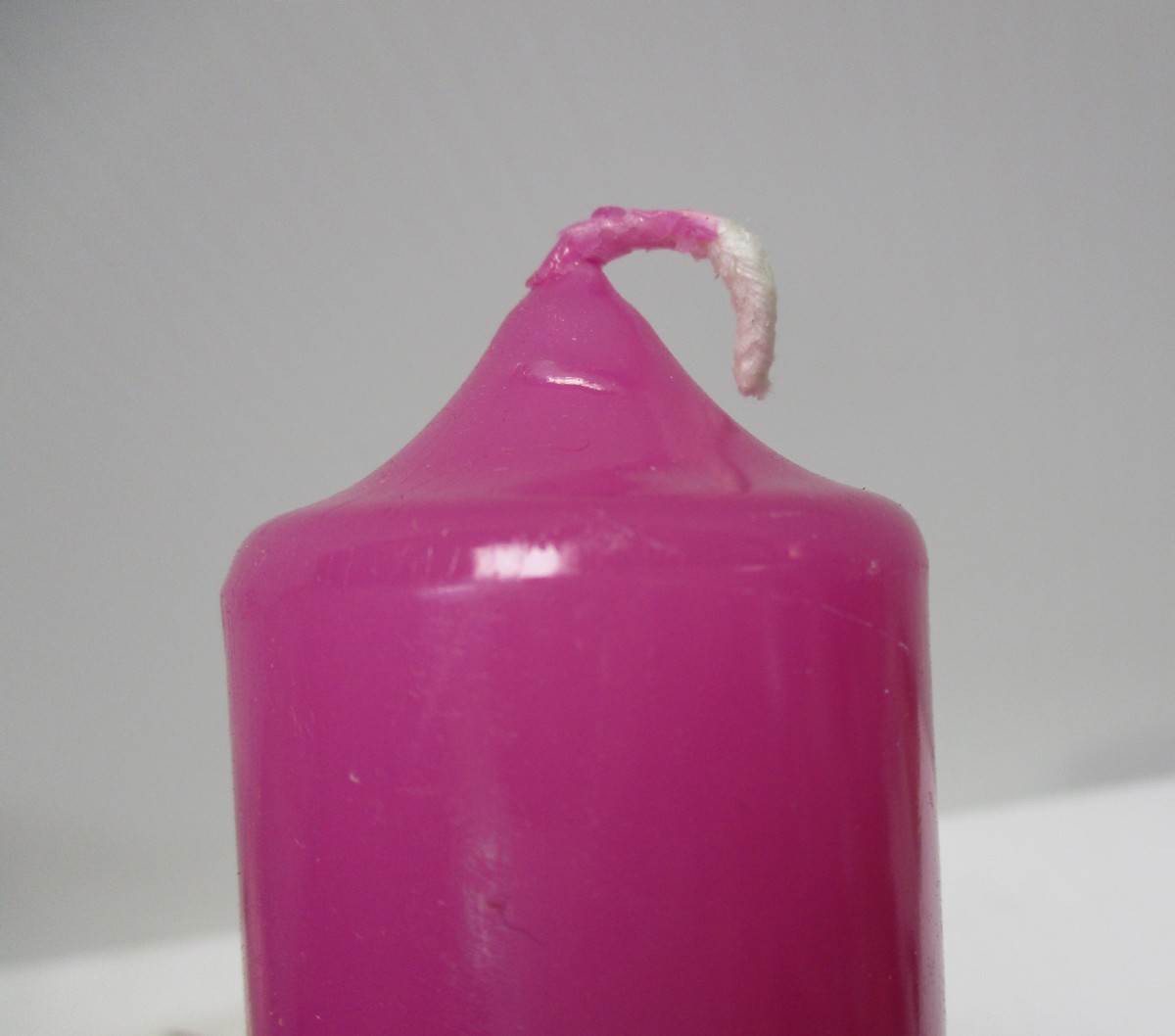 * 87989 big candle 3ps.@ candle pink length 38cm diameter 4cm unused **