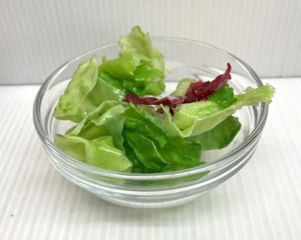 * 95694 food sample Mini salad lettuce purple cabbage glass bowl attaching diameter 12 × height 5.5. used *