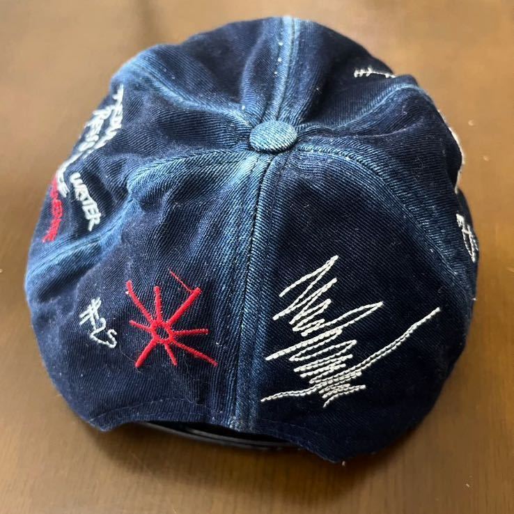 【zara】キャップ デニムキャップ 帽子 中古 送料¥185 レディース フリーサイズ キャップ帽子 青 紺色 ザラ_画像3