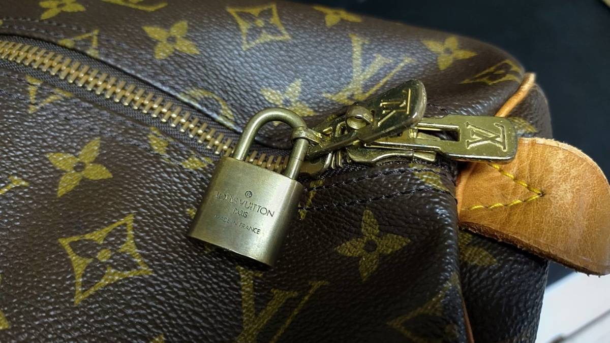 吉海47 LOUIS VUITTON ルイヴィトン キーポル55 モノグラム ボストンバック ハンドバック トラベルバック 旅行カバン 使用感あり 本物保証_画像8