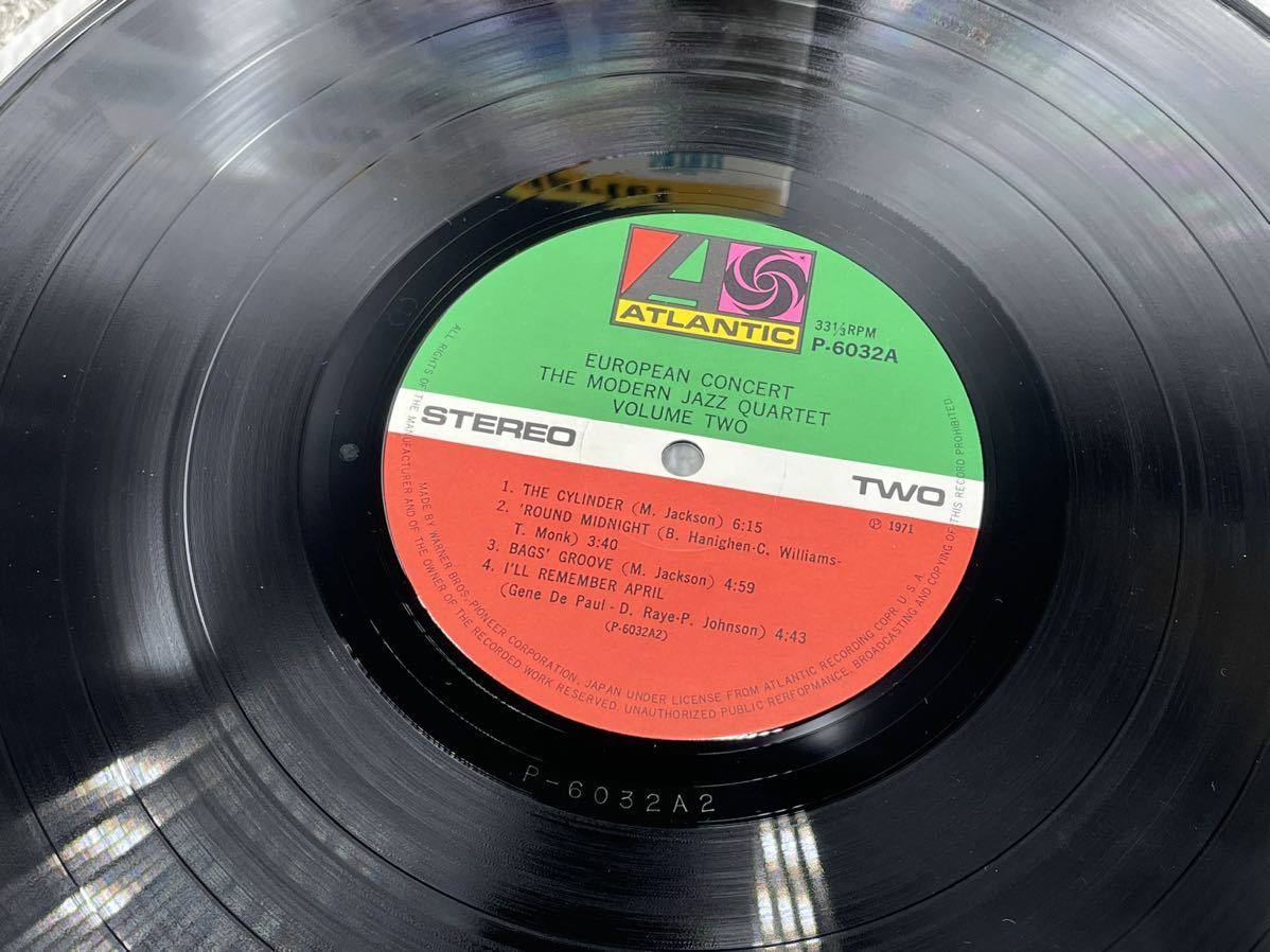 ９８７　レコード　ＬＰ　THE MODERN JAZZ QUARTET EUROPEAN CONCERT VOL.2 ヨーロピアン・コンサートVOL.2 MJQ_画像4